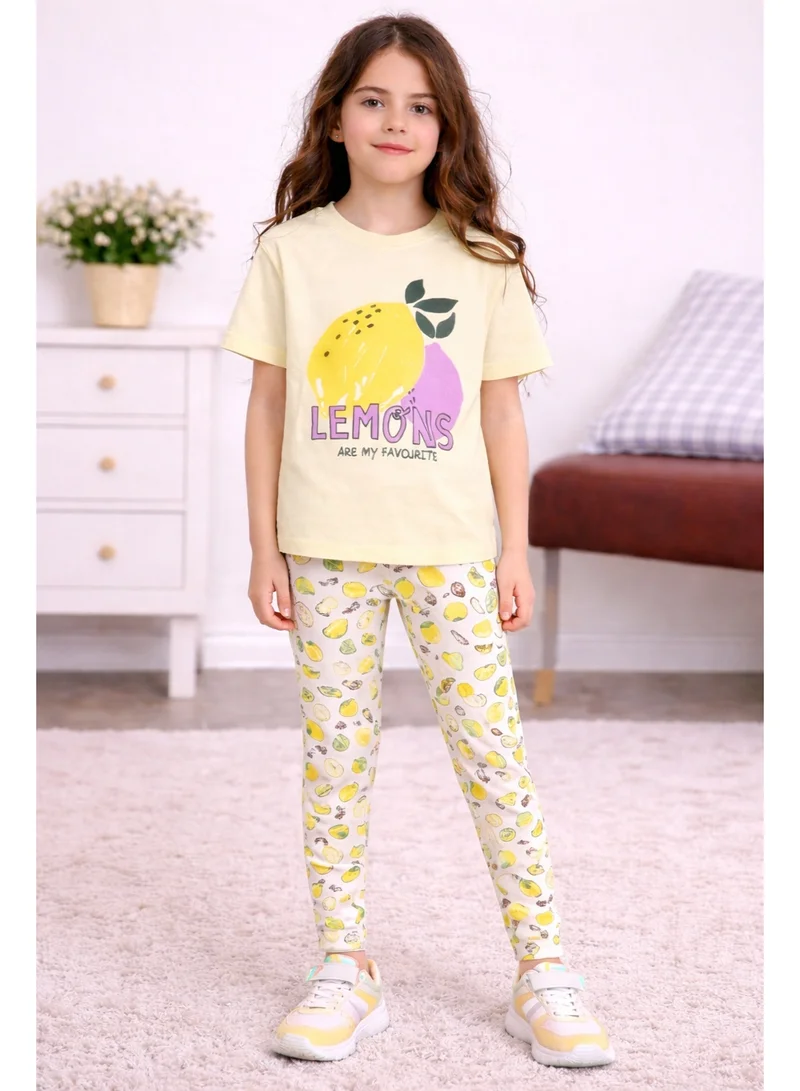 فكتور اند جين Girls’ Multipack (2 Pack) – Graphic T-Shirts & Leggings Set (Basic Fit)